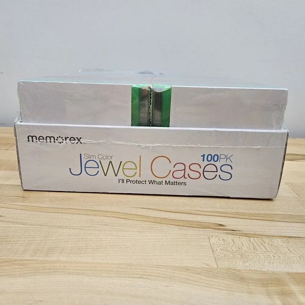 Memorex Jewel Cases 100 Pack Multi Color Slim CD Factory Sealed - Picture 3 of 6